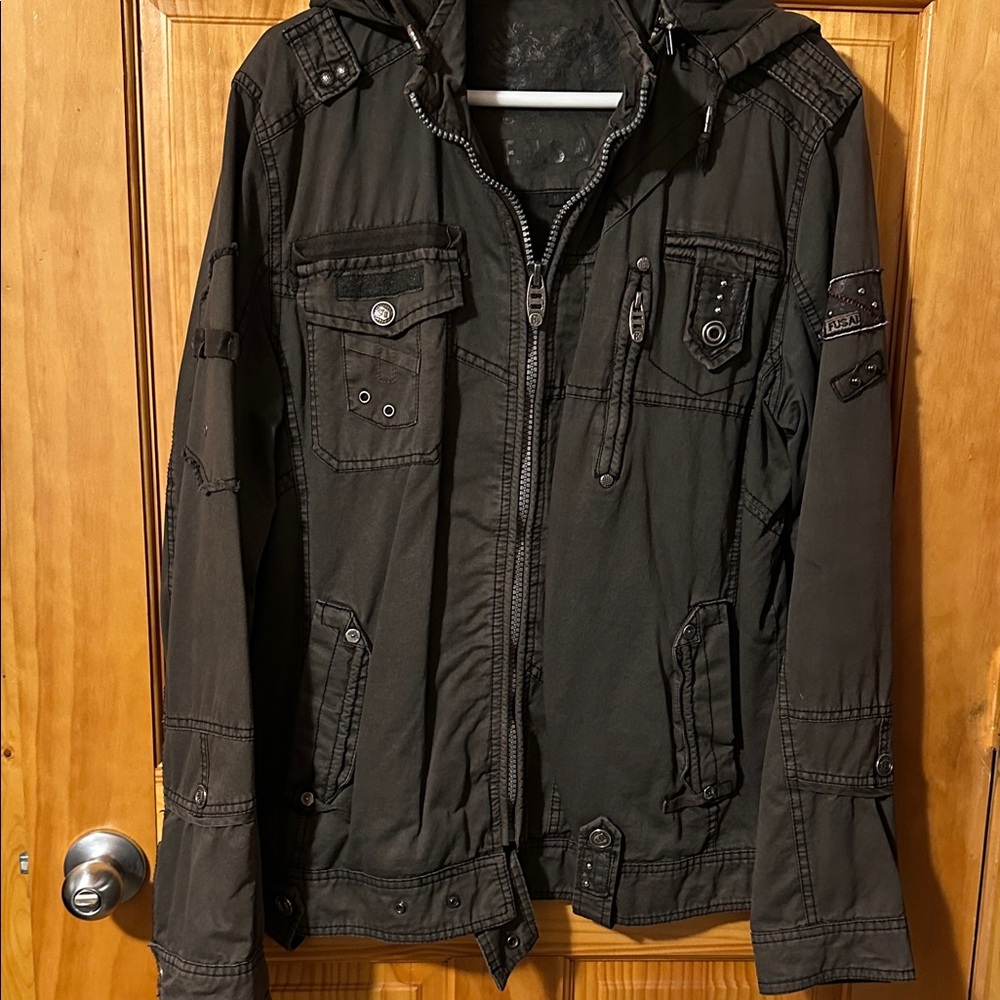 Men's Black Military Field Jacket